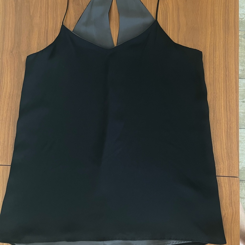 LOFT Black Camisole with Sheer Halter